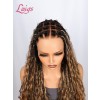 2025 Trends Pre-Braided Style Ombre Color Pre-Knotless PartingMax Glueless HD Full Lace 26 Inches Long Braided Wig Lwigs721