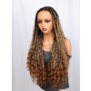 2025 Trends Pre-Braided Style Ombre Color Pre-Knotless PartingMax Glueless HD Full Lace Silky Straight Long Braided Wig Lwigs721