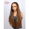 2025 Trends Pre-Braided Style Ombre Color Pre-Knotless PartingMax Glueless HD Full Lace 26 Inches Long Braided Wig Lwigs721