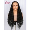2025 New Arrivials 26 Inches Real Skinlike HD Full Lace Wigs Invisible Drawstring Cap Human Hair Knotless Braided Wig Lwigs723