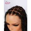 2025 New Arrivials 26 Inches Real Skinlike HD Full Lace Wigs Invisible Drawstring Cap Human Hair Knotless Braided Wig Lwigs723