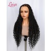 2025 New Arrivials 26 Inches Real Skinlike HD Full Lace Wigs Invisible Drawstring Cap Human Hair Knotless Braided Wig Lwigs723