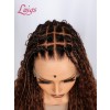2025 Trends Beginner Friendly Pre-Braided 26 Inches Ombre Brown Color Knotless Glueless HD Full Lace Braided Wig Lwigs724