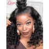 Invisible HD Dream Lace Wig Short Deep Wave Lace Frontal Wigs Pre Plucked Hairline Single Knots Bleached Virgin Human Hair Wig Lwigs329