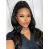 Natural Color Wig For Beginners High Ponytail Brazilian Hair 360 HD Lace Wigs Pre Plucked And Bleached Body Wave Hair Styles 360W03