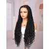 Lwigs Most-Fit Cap Handmade 180% Density Real Skinlike HD Full Lace Knotless Long Boho Box Braided Wig UD04