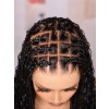 Lwigs Most-Fit Cap Handmade 180% Density Real Skinlike HD Full Lace Knotless Long Boho Box Braided Wig UD04