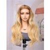 Lwigs Most-Fit Cap Ombre Blonde Color Loose Wave Glueless 11x6 Frontal Lace Wigs With Natural Hairline UD12