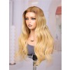 Lwigs Most-Fit Cap Ombre Blonde Color Loose Wave Glueless 11x6 Frontal Lace Wigs With Natural Hairline UD12