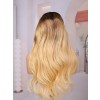 Lwigs Most-Fit Cap Bleached Single Knots Ombre Blonde Highlight Loose Wave Glueless 11x6 Frontal Lace Wigs UD22