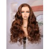 Lwigs Most-Fit Cap Chocolate Brown #4A Body Wave Versatile Styling C-Part 11x6 Lace Frontal Wigs UD14