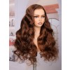 Lwigs Most-Fit Cap Chocolate Brown #4A Body Wave Versatile Styling C-Part 11x6 Lace Frontal Wigs UD14