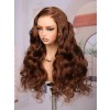 Lwigs Most-Fit Cap Chocolate Brown #4A Body Wave Versatile Styling C-Part 11x6 Lace Frontal Wigs UD14