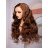 Lwigs Most-Fit Cap Chocolate Brown #4A Body Wave Versatile Styling C-Part 11x6 Lace Frontal Wigs UD14