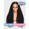 Lwigs New Arrivals Invisible HD Lace Braided Deep Wave Hairstyle Bleached Single Knots 13x6 Lace Front Wig NEW98