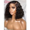 Loose Wave Curly Brazilian Human Hair With Side Part 13x4 HD Front Lace Wig Pre Plucked And Bleached Lwigs388