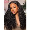 Loose Curly Virgin Human Hair Wigs For Black Women Middle Part HD Lace 13x6 Lace Front Wig Bleached knots Lwigs131