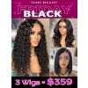 Lwigs 2024 Black Friday Special Offer Pay 1 Get 3 Wavy & Bob & Curly Hot Sale Hairstyles Lace Closure Wigs Combo Sale BZH02