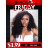 Lwigs 2024 Black Friday Sale Natural Black Color 20 Inches 150% Density African Kinky Curly Bleached Knots 360 Lace Wig RS12