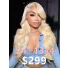 Lwigs 2025 Tax Refund Sale 150% Density Pre-Plucked 24 Inches #613 Blonde Color Wavy 13x4 HD Lace Front Wig TAX102