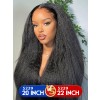 Lwigs Add Length Not Add Price Sale Brazilian Human Hair 20 inch & 22 Inch Kinky Straight 13x6 Lace Front Wigs AD01