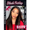 Lwigs Black Friday Special Invisible Knots #2 Dark Brown Light Yaki 20 Inches 130% Density Side Part 13x4 Lace Front Wigs BS12