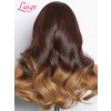 Lwigs Breathable Cap Brown Ombre Color With Highlights Wavy 8x6 Glueless Lace Wig LWX04