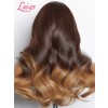 Lwigs Breathable Cap Brown Ombre Color With Highlights Wavy 7x6 Glueless Lace Wig LWX04