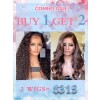 Lwigs Buy 1 Get 1 Free Super Sale Long Length Pre-plucked Hairline Lace Closure Wigs With Single Knots CS03