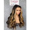 Lwigs Custom Wig Film HD Lace 13x6 Frontal Wig China Virgin Human Hair Body Wave Ombre Highlight Single Knots Pre Plucked Custom08