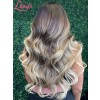 Lwigs Custom Wig Units Natural Hiarline Wavy Ombre Highlight Blode Color Virgin Human Hair Pre-bleached Lace Wig Custom06