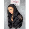Lwigs Customized 100% Virgin Human Hair Body Wave 22 Inches 180% Density Pre-plucked Natural Hairline Glueless 13x6 Lace Frontal Wig Custom12
