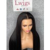 Lwigs Customized 100% Virgin Human Hair Light Yaki Straight 22 Inches 180% Density Bleached Knots Glueless 360 HD Lace Wig Custom13