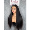 Lwigs Customized 100% Virgin Human Hair Silky Straight 20 Inches 180% Density Glueless 360 HD Lace Wig With Natural Hairline Custom14