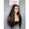 Lwigs Customized 100% Virgin Human Hair Silky Straight 20 Inches 180% Density Glueless 360 HD Lace Wig With Natural Hairline Custom14