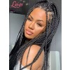 Lwigs Full Lace Knotless Real Box Braided Wig Fully Handmade Braids Wig for Women BD01