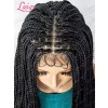 Lwigs Full Lace Knotless Real Box Braided Wig Fully Handmade Braids Wig for Women BD01