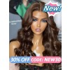 Lwigs Full Lace Wigs Back In Stock Brown Color Undetectable HD Lace Pre-plucked Hairline Body Wave 360 Lace Wig NEW45