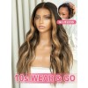 Lwigs Glueless Wigs Wavy 8x6 HIghlight Color Dream 007 Lace 100% Human Hair Wig LWX03