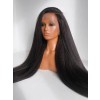 Brazilian Virgin Human Hair Light Yaki 360 Lace Wigs With Ponytail For Black Women Lwigs55