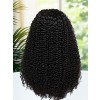 Lwigs Most-Fit 3 In 1 Half Wig Spanish Curl Quick Install Flip Over Curly Human Hair Wigs With Draw-string UD08