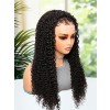 Lwigs Most-Fit 3 In 1 Half Wig Spanish Curl Quick Install Flip Over Curly Human Hair Wigs With Draw-string UD08