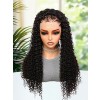 Lwigs Most-Fit 3 In 1 Half Wig Spanish Curl Quick Install Flip Over Curly Human Hair Wigs With Draw-string UD08