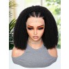 Lwigs Most-Fit Afro Kinky Curly Heavy 250% Density Put On & Go Invisible Drawstring Seamless Flip Over 3 In 1 Half Wig UD09