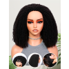 Lwigs Most-Fit Afro Kinky Curly Heavy 250% Density Put On & Go Invisible Drawstring Seamless Flip Over 3 In 1 Half Wig UD09