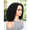 Lwigs Most-Fit Afro Kinky Curly Heavy 250% Density Put On & Go Invisible Drawstring Seamless Flip Over 3 In 1 Half Wig UD09