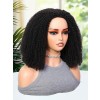 Lwigs Most-Fit Afro Kinky Curly Heavy 250% Density Put On & Go Invisible Drawstring Seamless Flip Over 3 In 1 Half Wig UD09