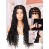 Lwigs Most-Fit Cap 180% Density Invisible Drawstring Real Skinlike HD Full Lace Knotless Long Braided Wig UD03