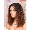 Lwigs Most-Fit Cap #1B#30 Ombre Color Boho Braided Wig Short Length Tiny Knots 5x5 HD Lace Closure Top Braids Wigs UD30