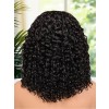 Lwigs Most-Fit Cap Boho Curls Top Braided Wigs Invisible Skinlike HD Lace Short Length Natural Color 5x5 Lace Closure Wigs UD29